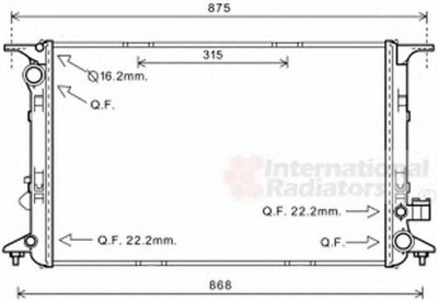 VAN WEZEL 03002365 -  Радиатор, охлаждение двигателя